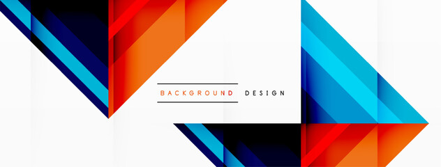 Visually captivating background design showcasing dynamic geometric lines, triangles, and squares. This composition blends precision and movement, creating an engaging graphic with a modern aesthetic