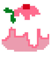 Bingsu cartoon icon in pixel style.
