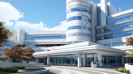 Hospital Building Exterior, Generative AI