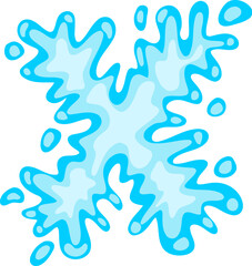 Water Splash Letter X