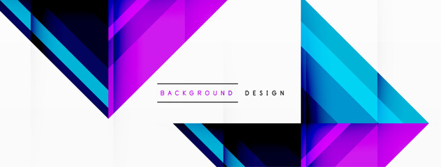 Visually captivating background design showcasing dynamic geometric lines, triangles, and squares. This composition blends precision and movement, creating an engaging graphic with a modern aesthetic