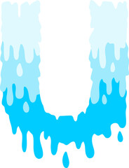 Water Drop Letter U