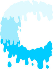 Water Drop Letter C