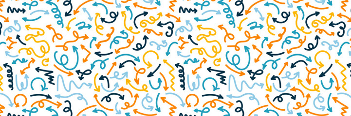 colored arrows in a seamless pattern