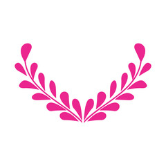  floral ornament laurel cotton paddy logo symbol