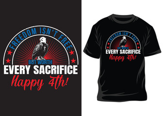 Veteran Day T-shirt Design, American Veteran, Eagle t-shirt design, USA veteran, freedom isn't free, Eagle vector, digital printing, screen-printing.