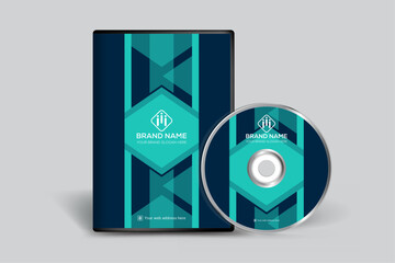 Clean style modern DVD cover template