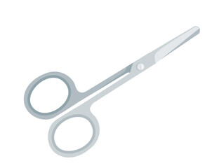 Stainless steel scissors vector illustration isolated on white background