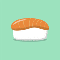 Japanese food sushi flat illustration vector design