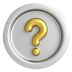 Question mark sign. 3D illustration.