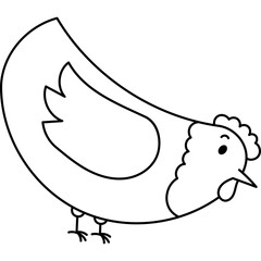Chicken Coloring Page