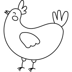 Chicken Coloring Page