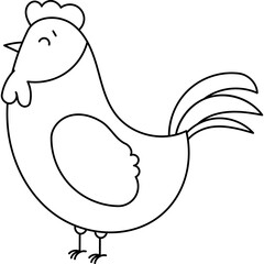 Chicken Coloring Page