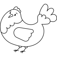 Chicken Coloring Page