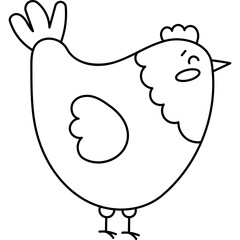 Chicken Coloring Page