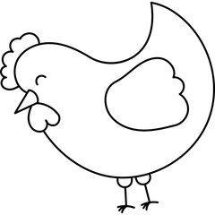 Chicken Coloring Page