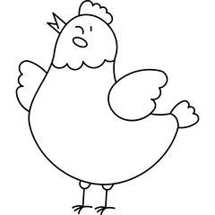 Chicken Coloring Page