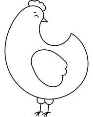 Chicken Coloring Page