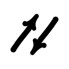 Two arrows up down style icon