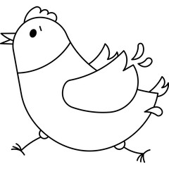 Chicken Coloring Page