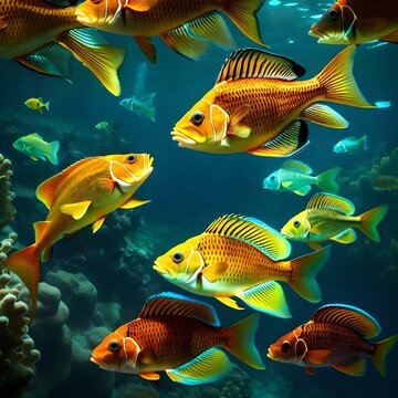 fish in aquarium generated ai