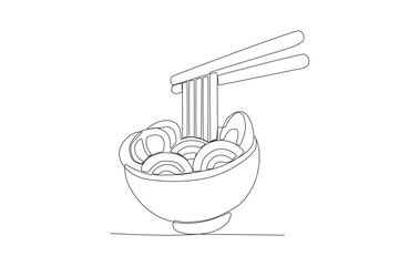 Vector continuous line drawing of hand poke vector illustration junk food single line hand drawn minimalism style
