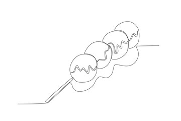 Vector continuous line drawing of hand sate vector illustration junk food single line hand drawn minimalism style
