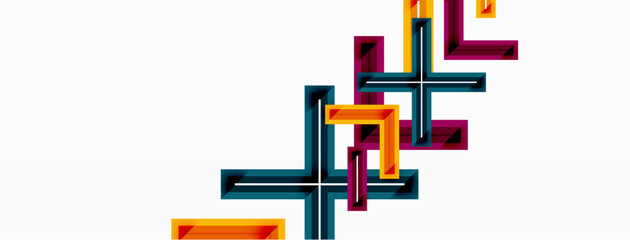 Cross line background minimal geometric template. Design for wallpaper, banner, background, landing page, wall art, invitation, prints, posters