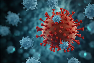 A digital illustration of a white blood cell attacking an invading pathogen