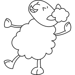 Obraz premium Sheep Coloring Page