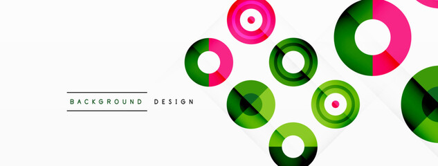 Abstract background with circle symmetric grid composition. Circle pattern creating sense of movement. Grid adds structure and balance to the composition, with equal spacing between each circle