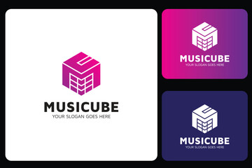 Hexagon Music Logo Design Template
