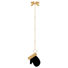 Gold Hanging Christmas Decoration Icon