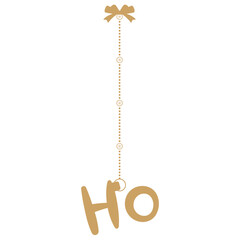Gold Hanging Christmas Decoration Icon