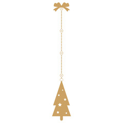 Gold Hanging Christmas Decoration Icon