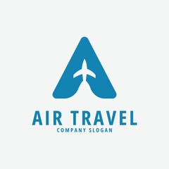 air travel line art design logo illustration icon