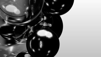 3d render motion design wallpaper animation business presentation monochrome grey white metaball gray liquid water soapy mercury bubble metasphere ball silver metal transition deformation metaverse