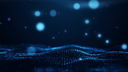 abstract wave technology particle background concept.
