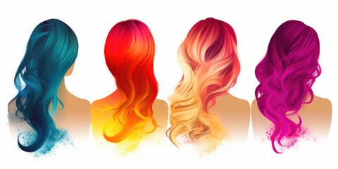 Radiant Hairstyles Banner. Generative AI