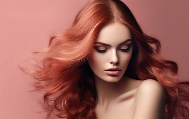 Naklejka premium Luxury Haircare Banner. Generative AI