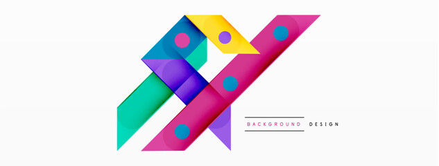 Color overlapping stripes background. Colorful lines composition for wallpaper, banner, background or landing