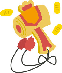 シンプルにデフォルメした打ち出の小づちのイラスト