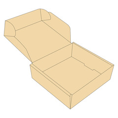 mock up paper box. open and closed mockup