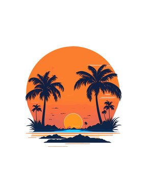 Summer vacation t shirt design, Beach t-shirt Design png, Generative AI