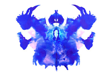 Photo Rorschach inkblot test isolated on white 