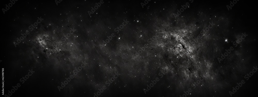 Sticker star and space dust clouds deep universe background. generative ai technology.