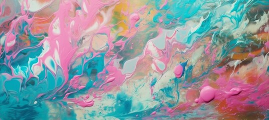 Pastel colorful liquid marble texture background. Generative AI technology.