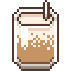 cafe drink, pixel art