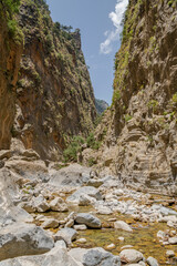 View of The Samaria Gorge, Crete, Greece