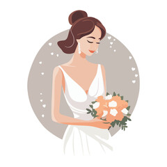 bride with bouquet